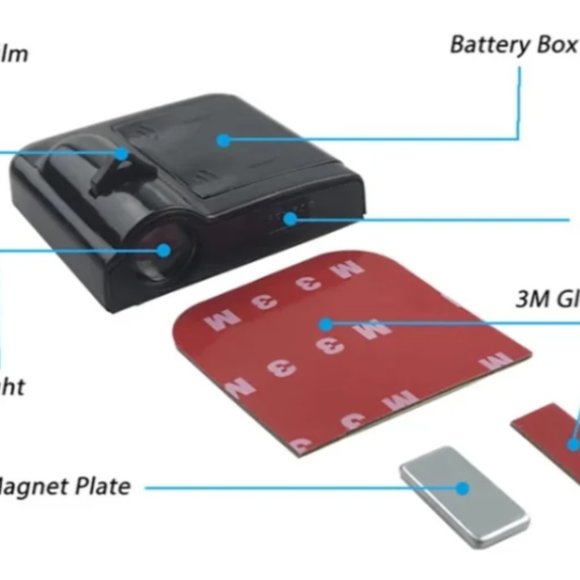 *BRIGHT* Honda Logo Welcome/Entrance LED Projector Door/floor Light Set Of 2 - Picture 4 of 4
